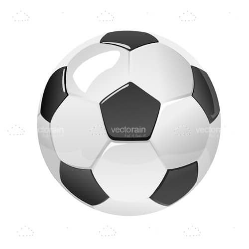 Illustrated Black and White Football